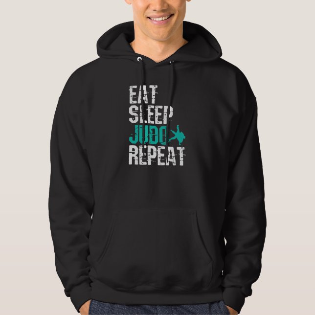 Sudadera Judo Eat Sleep Judo Repetir (Anverso)