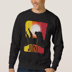 Sudadera Judo Hombres Vintage Judoka 80s Retro Arte Marcial