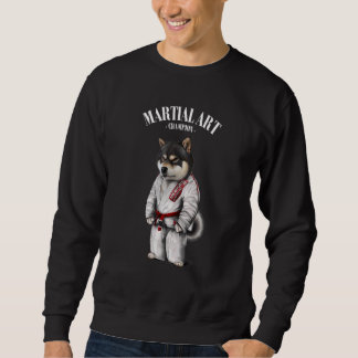 Sudadera Judo Karate, Perro Shiba Negro, Maestro En Judogi