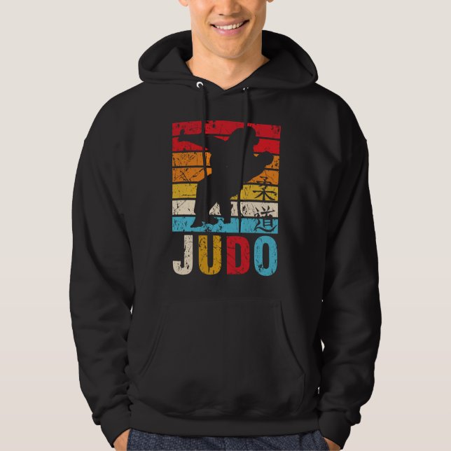 Sudadera Judo Ura Nage Judoka Retro Sunset (Anverso)