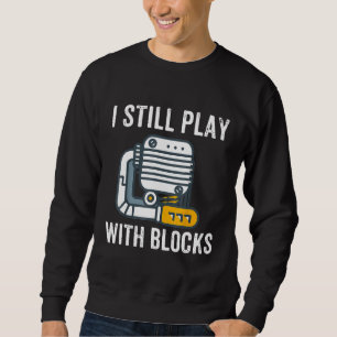 Sudadera Juega Con Bloques Coche De Motor Mecánico Antiguo