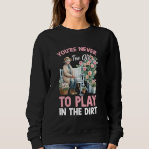 Sudadera Juega en la tierra Señora de las Plantas Flor Abue