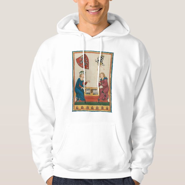 Sudadera Juego Backgammon, Arte Medieval del Siglo XIV (Anverso)