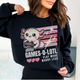 Sudadera Juego certificado-o-lol Cute Axolotl Gaming