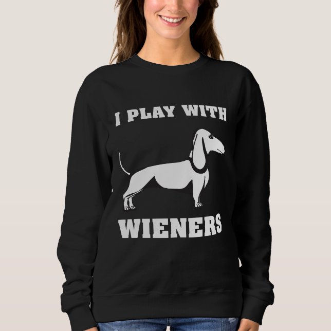 Sudadera Juego Con Wieners Los Divertidos Dueños De Dachshu (Anverso)