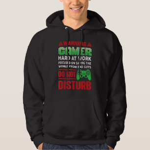 Sudadera Juego de advertencia duro en el trabajo Divertido 