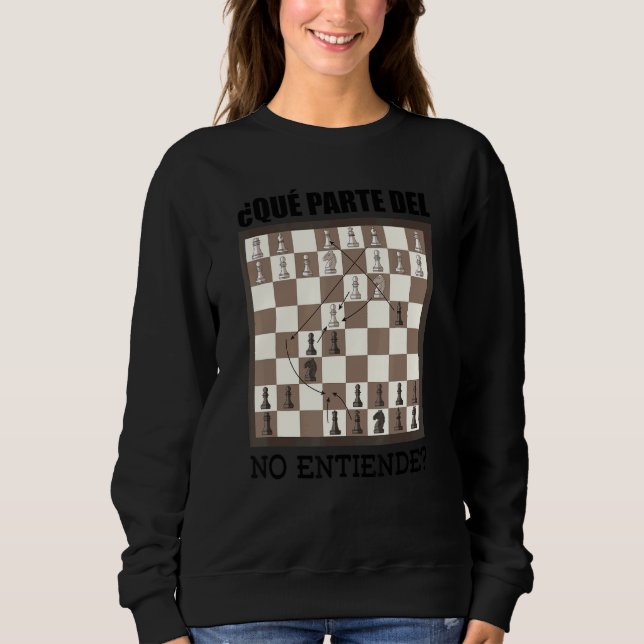 Sudadera Juego de ajedrez de tablero de ajedrez (Anverso)