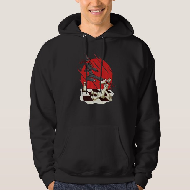 Sudadera Juego de ajedrez Deporte Ninjas Taekwondo japonés  (Anverso)