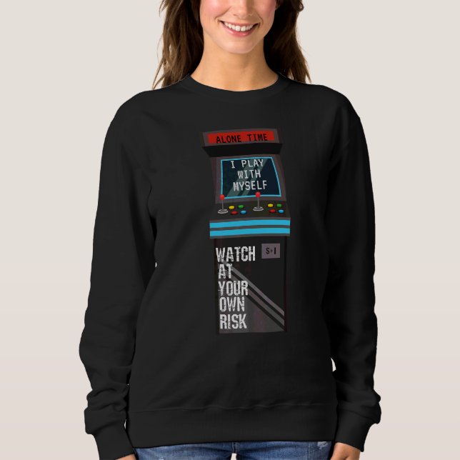 Sudadera Juego de arcada clásico que juego yo solo (Anverso)