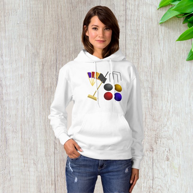 Sudadera Juego De Croquet Womens Hoodie (Subido por el creador)