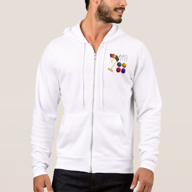 Sudadera Juego de equipamiento de croquet mazo bolas aros (Anverso)