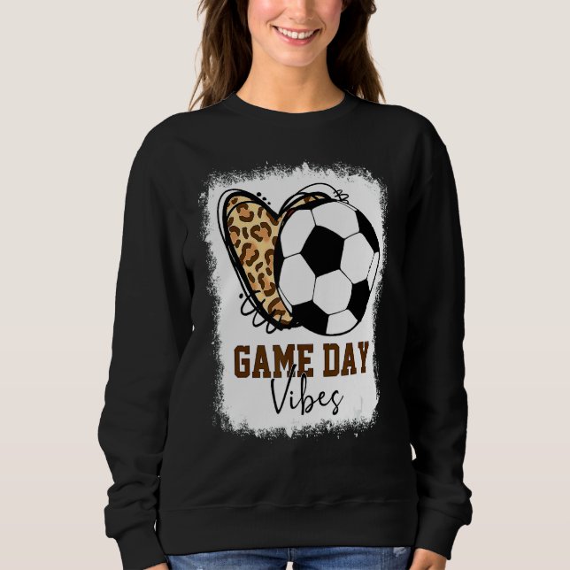 Sudadera Juego de fútbol Día Vibes Soccer Mamá Juego Día Te (Anverso)