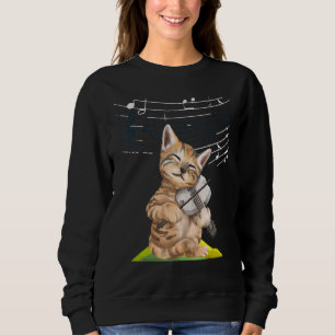Sudadera Juego de gato bonito gato violín de gato gato gato