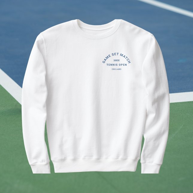 Sudadera Juego de juegos Match Escudo Azul Mens Tennis Whit (Subido por el creador)