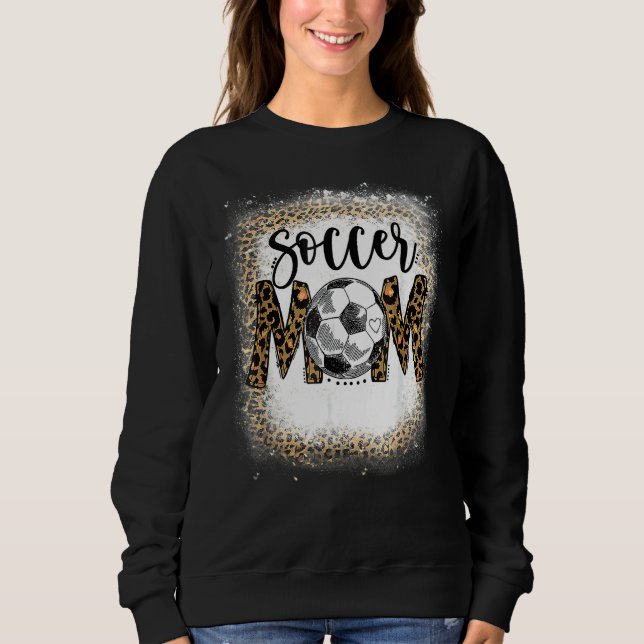 Sudadera Juego de Mamá de fútbol Leopard Pattern Bleached C (Anverso)