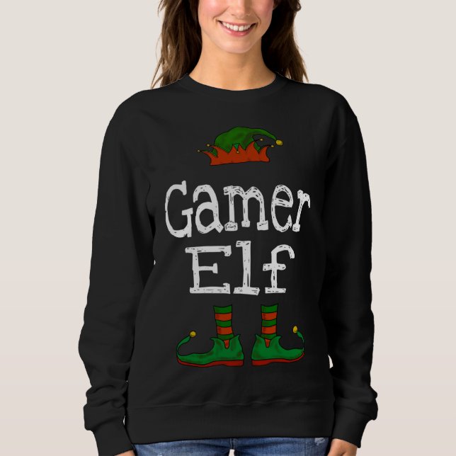 Sudadera Juego de Navidades Gamer Elf (Anverso)