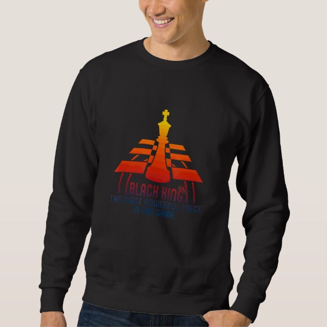 Sudadera Juego de tablero de ajedrez más poderoso lugar neg (Anverso)