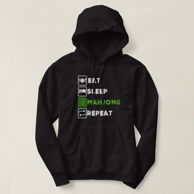 Sudadera Juego de tablero para jugador de Eat Sleep Mahjong (Diseño del anverso)