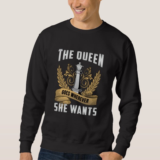 Sudadera Juego de tablero Queen Checkmate de ajedrez (Anverso)