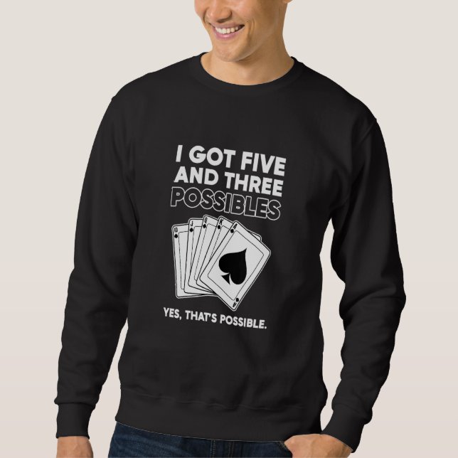 Sudadera Juego de tarjetas de pago Poker Flush Royal Flush (Anverso)