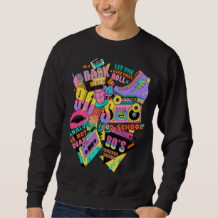 Sudadera Juego de temas de los años 90 Viñeta Retro 90 Gráf