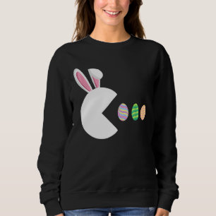 Sudadera Juego de video Bunny Eggs Gracioso Jugador de Pasc