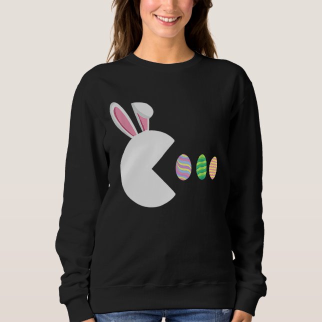 Sudadera Juego de video Bunny Eggs Gracioso Jugador de Pasc (Anverso)