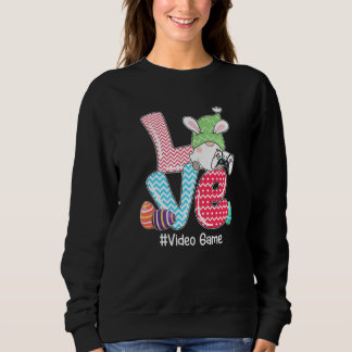 Sudadera Juego de video de Gnome lindo LOVE Bunny Cazando H