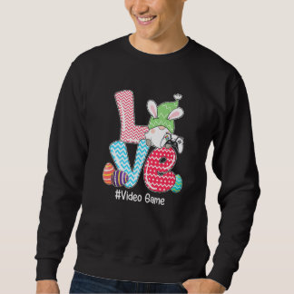 Sudadera Juego de video de Gnome lindo LOVE Bunny Cazando H