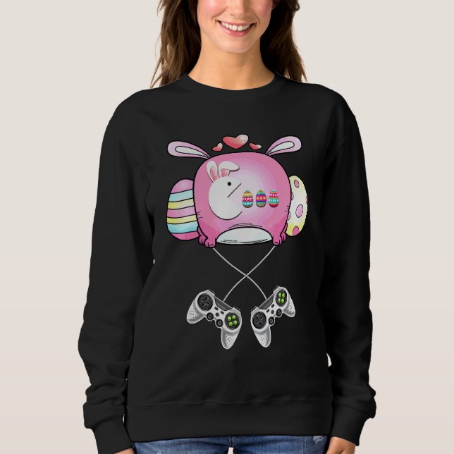 Sudadera Juego de video Easter Bunny Gaming Controller Game (Anverso)