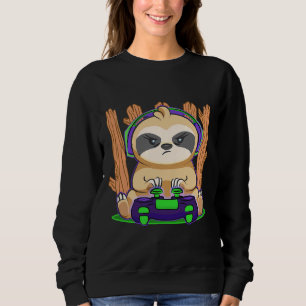 Sudadera Juego de vídeo Gamer Sloth Gaming Gamer