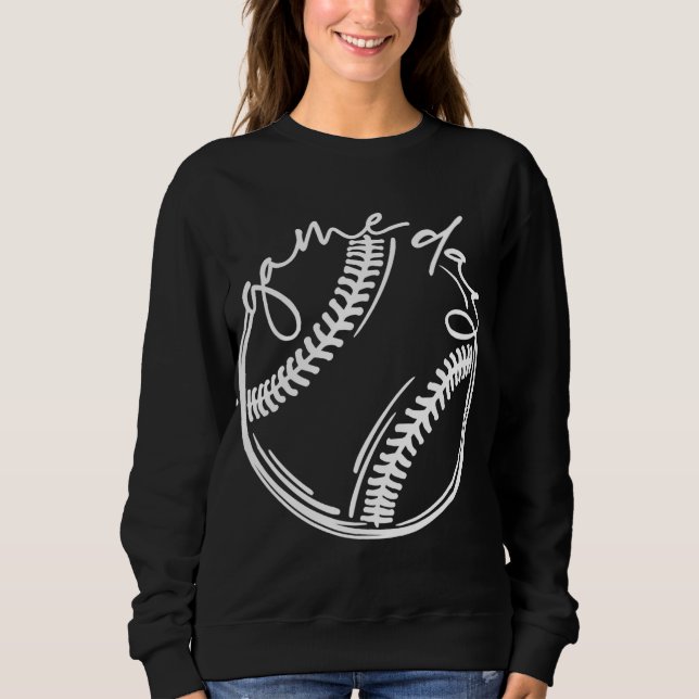 Sudadera Juego Día de Béisbol Vida en Softbol de Béisbol (Anverso)