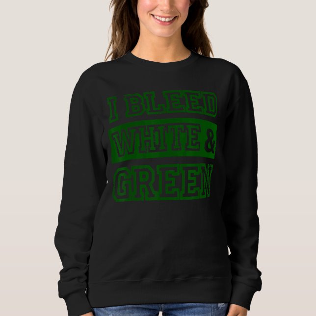 Sudadera Juego en equipo deportivo blanco y verde (Anverso)