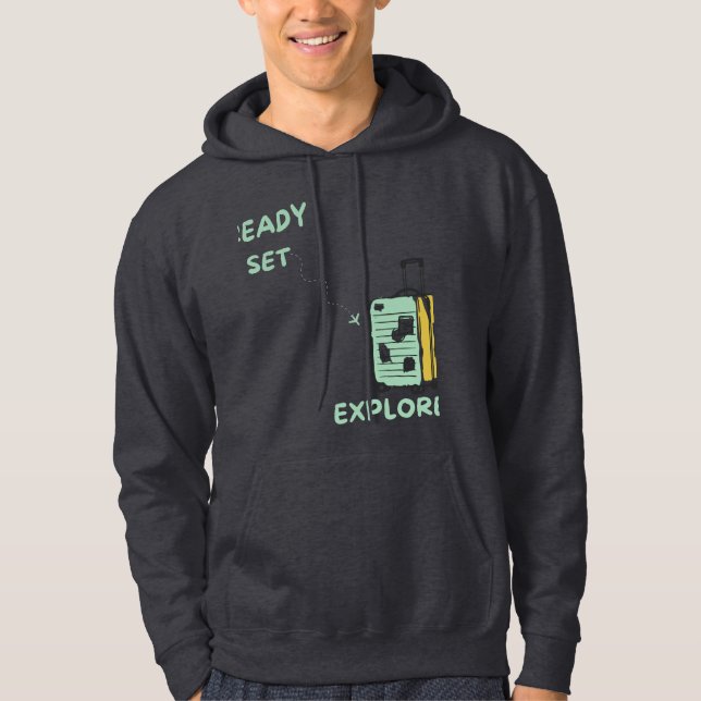 Sudadera Juego listo Explorar amante del viaje (Anverso)
