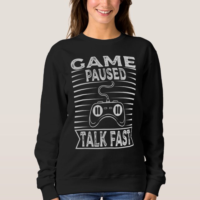 Sudadera Juego para hombres Pausa Talk Fast Console Gamamin (Anverso)