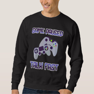 Sudadera Juego para niños Paused Talk Fast Video Game Playe