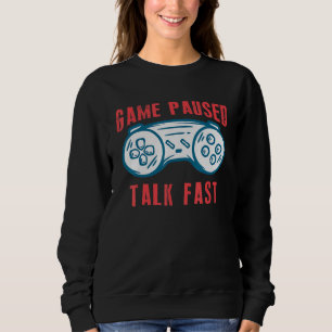 Sudadera Juego Pausa Talk Fast Divertidos Videojuegos Hombr