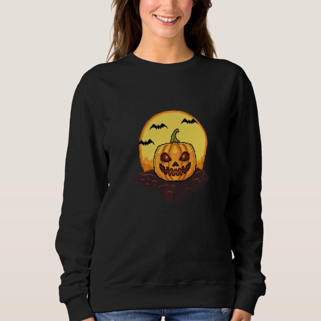 Sudadera Juego Retro de Arcade Años 80 8 Bits Halloween Cal (Anverso)