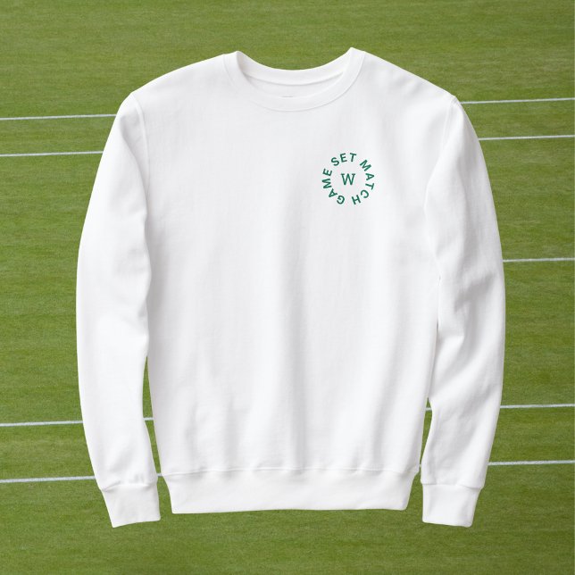 Sudadera Juego Set Partido Monograma Verde Ropa de tenis Bl (Subido por el creador)