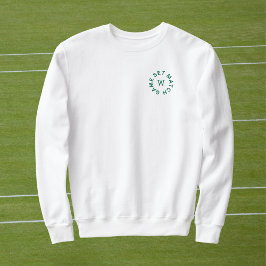 Sudadera Juego Set Partido Verde Monograma Tenis Blanco Muj