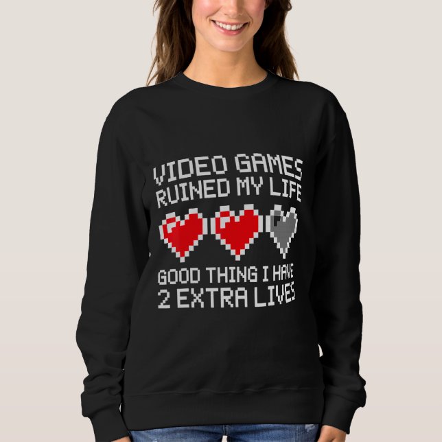 Sudadera Juego Tengo 2 Vidas extra (Anverso)