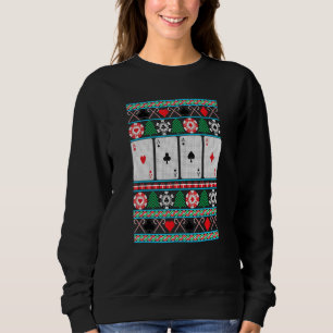 Sudadera Juegos de cartas de Navidades feos Texas Hold Em X