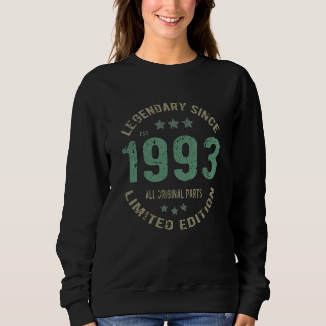 Sudadera Juerga de cumpleaños 1993 desde hace 28 años (Anverso)