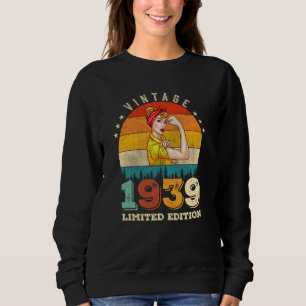 Sudadera Jueves 1939 Vintage 86th Birthday Women