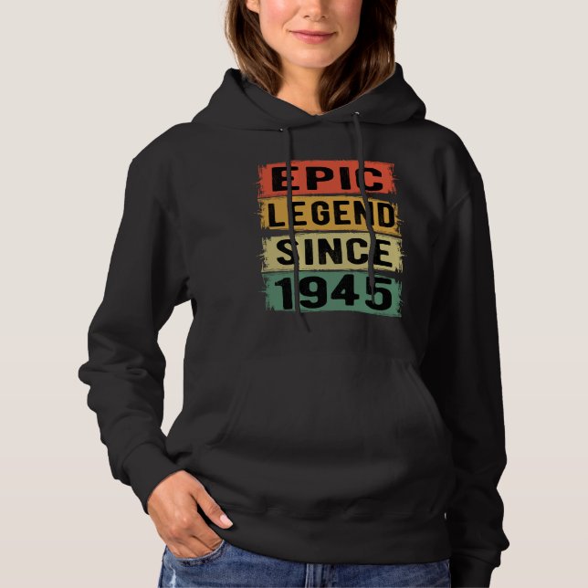 Sudadera Jueves 1945 Leyenda épica 80 cumpleaños (Anverso)