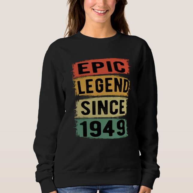Sudadera Jueves 1949 Leyenda épica 76 cumpleaños (Anverso)
