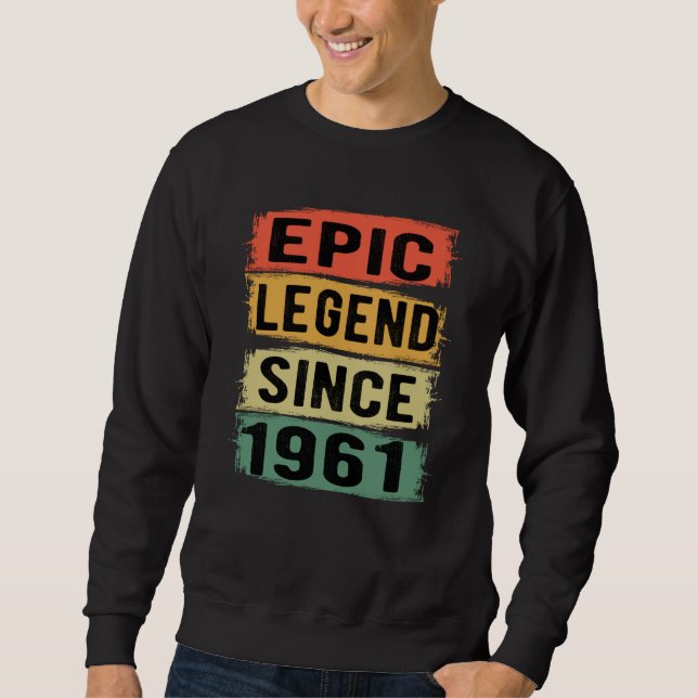 Sudadera Jueves 1961 Leyenda épica 64 cumpleaños (Anverso)