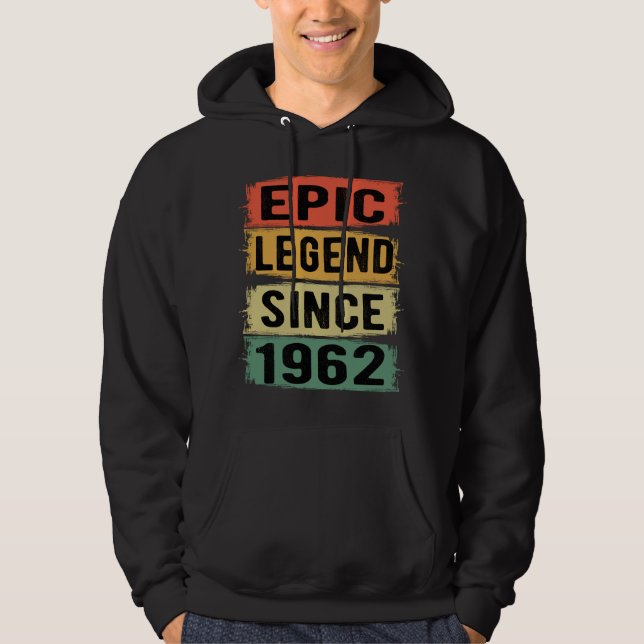 Sudadera Jueves 1962 Leyenda épica 63 cumpleaños (Anverso)