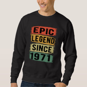 Sudadera Jueves 1971 Leyenda épica 54º cumpleaños