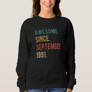 Sudadera Jueves 31 de cumpleaños asombroso desde septiembre